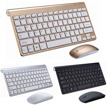 Комбинированная беспроводная клавиатура и мышь 2,4 G, переносная клавиатура и мышь для настольного компьютера Mac, портативного ПК, компьютера Smart TV PS4