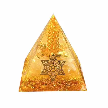 Оргоновая Пирамида Целебный Кристалл Каменный Генератор энергии Для Медитации Рейки Балансирующие украшения из смолы