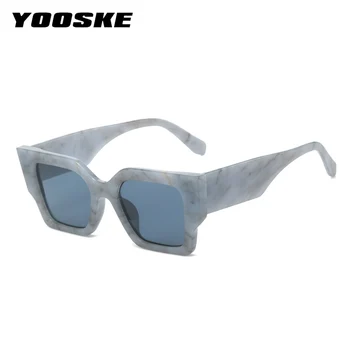 Солнцезащитные очки YOOSKE Square Marble Для женщин И мужчин, Роскошный Бренд, Дизайнерские Солнцезащитные Очки в стиле ретро, Мужские Классические Очки для вождения, Оттенки UV400