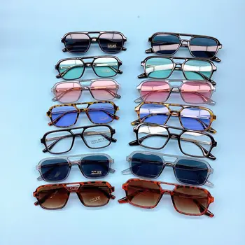 Модные солнцезащитные очки для родителей и детей, вогнутые солнцезащитные очки для взрослых, индивидуальный тренд, детские очки с защитой от ультрафиолета.