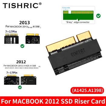 Карта адаптера TISHRIC M2 M.2 NGFF для SSD-накопителя B Key SATA для MacBook Pro Retina A1398 A1425 2012 Карта Конвертера для Apple SSD-адаптера